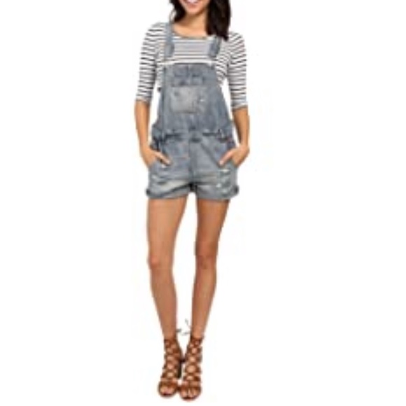 NWOT BLANK NYC Denim Short Overalls Size 30